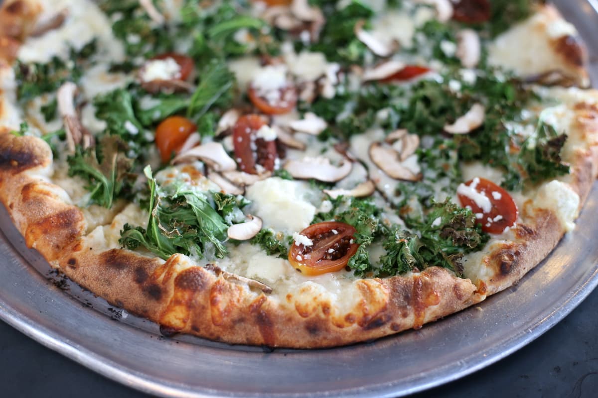 Kale & Chèvre Pizza at Time Market (Credit: Time Market)