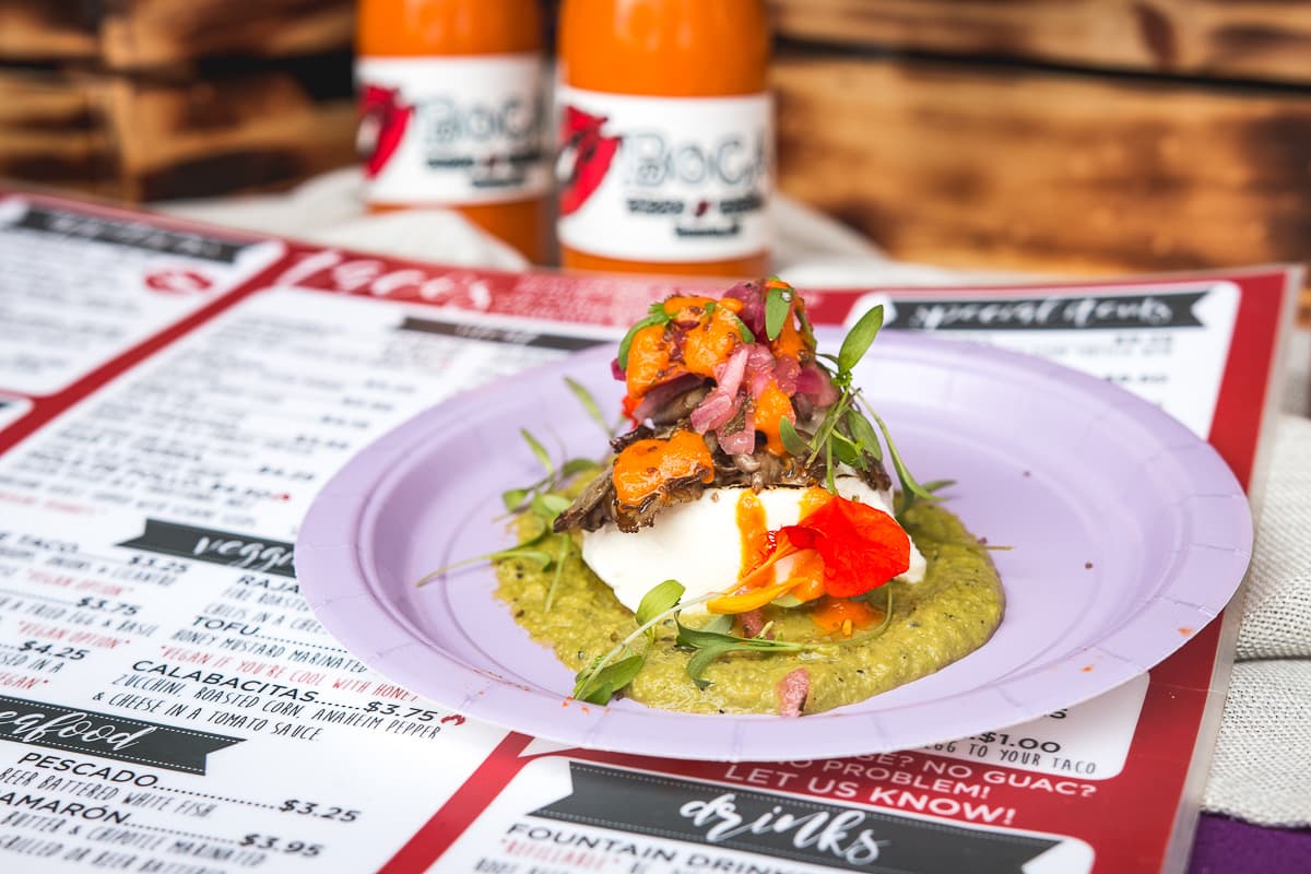 Dish from chef Maria Mazon from BOCA Tacos y Tequila at Vida (Credit: Jackie Tran)