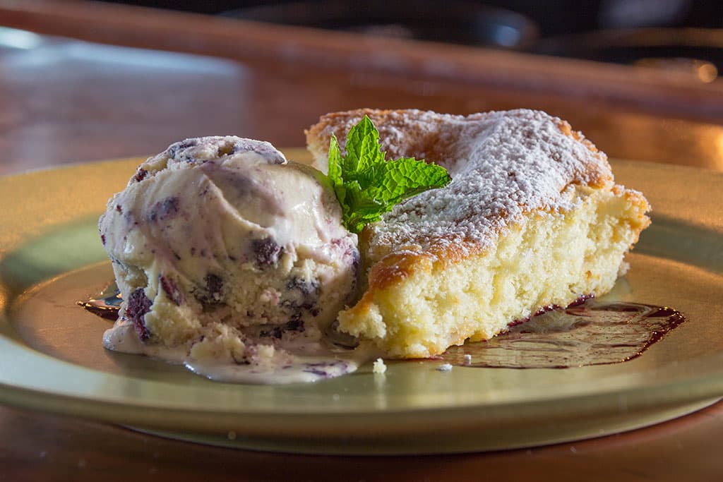 Apple Sharlotka at Downtown Kitchen. Part of Around The Globe Moscow Menu. (Credit: Mark Navarro)
