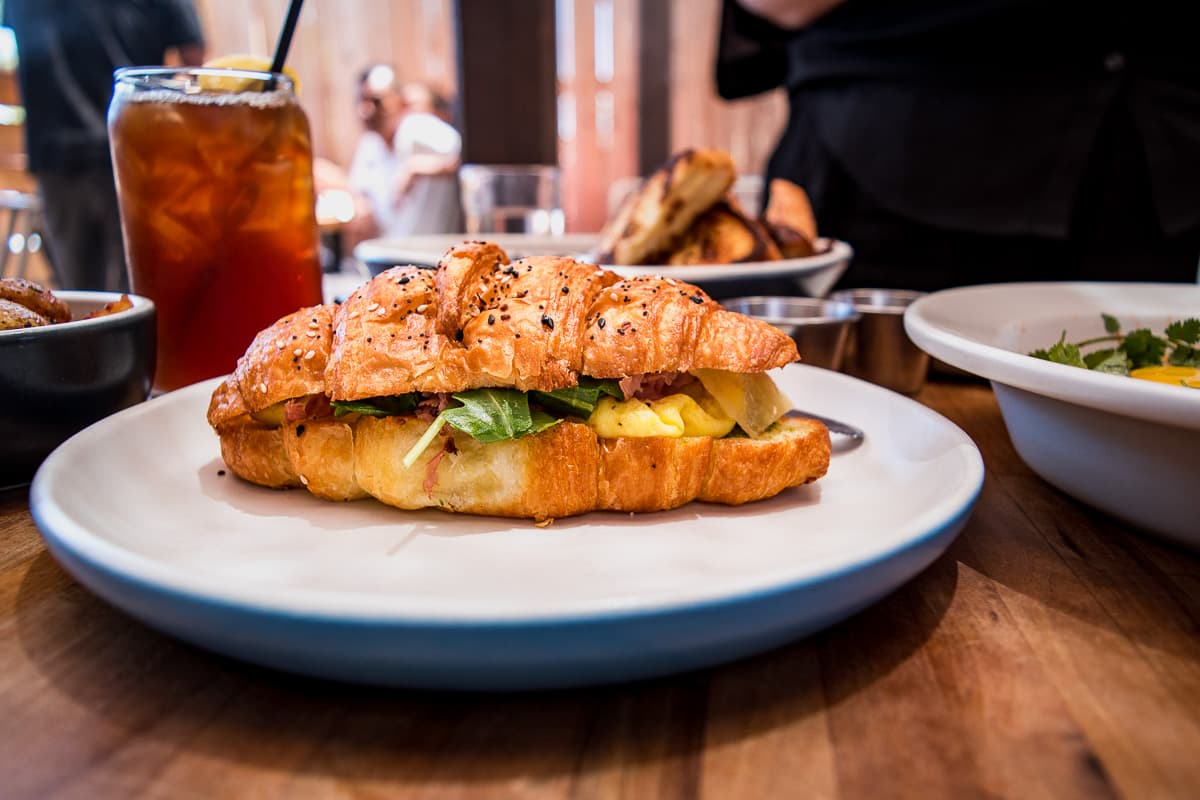 Everything Croissant Sandwich at Prep & Pastry (Credit: Jackie Tran)