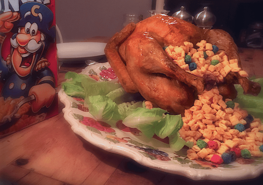 a plate of food on a table