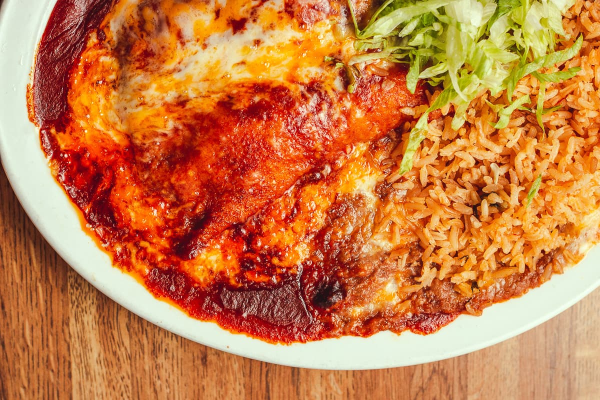 Chicken Enchiladas at El Minuto Cafe