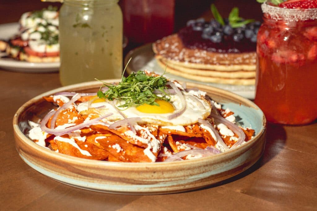 RealGood Chilaquiles at RealGood Brunch Co. (Photo by Jackie Tran)