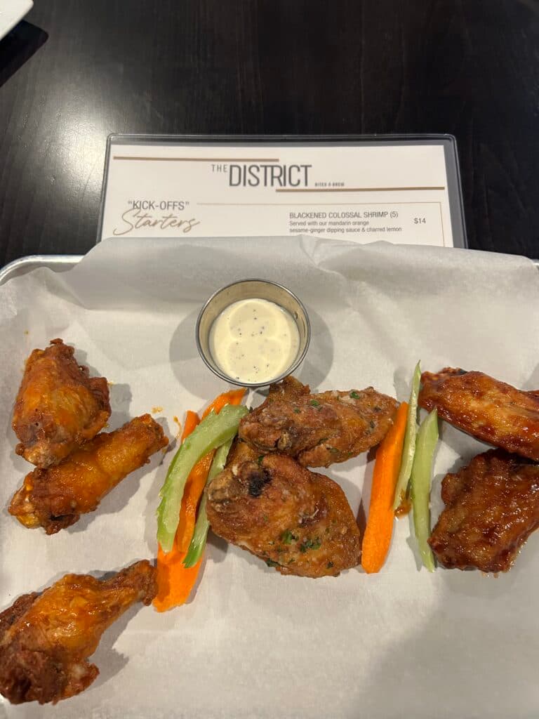 Wing flight at the District Bites and Brews (Photo by Chris Koch)