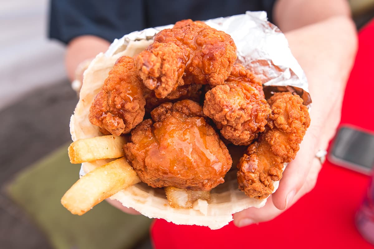 Chicken n Cone at Foxy Roxy's Chicken n Cone (Credit: Jackie Tran)