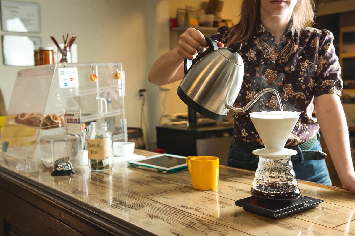 Pour-over coffee at Yellow Brick Coffee (Credit: Jackie Tran)