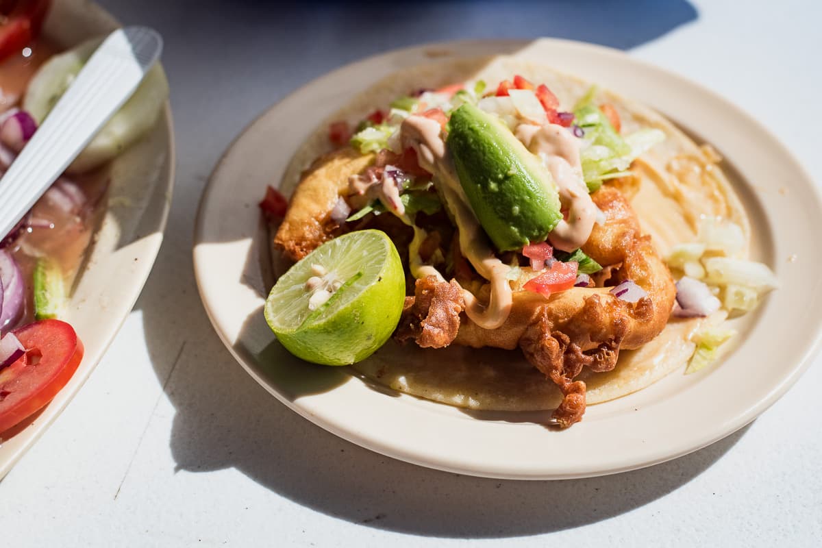 Taco Pescado Capeado at Cocteleria La Palma (Credit: Jackie Tran)