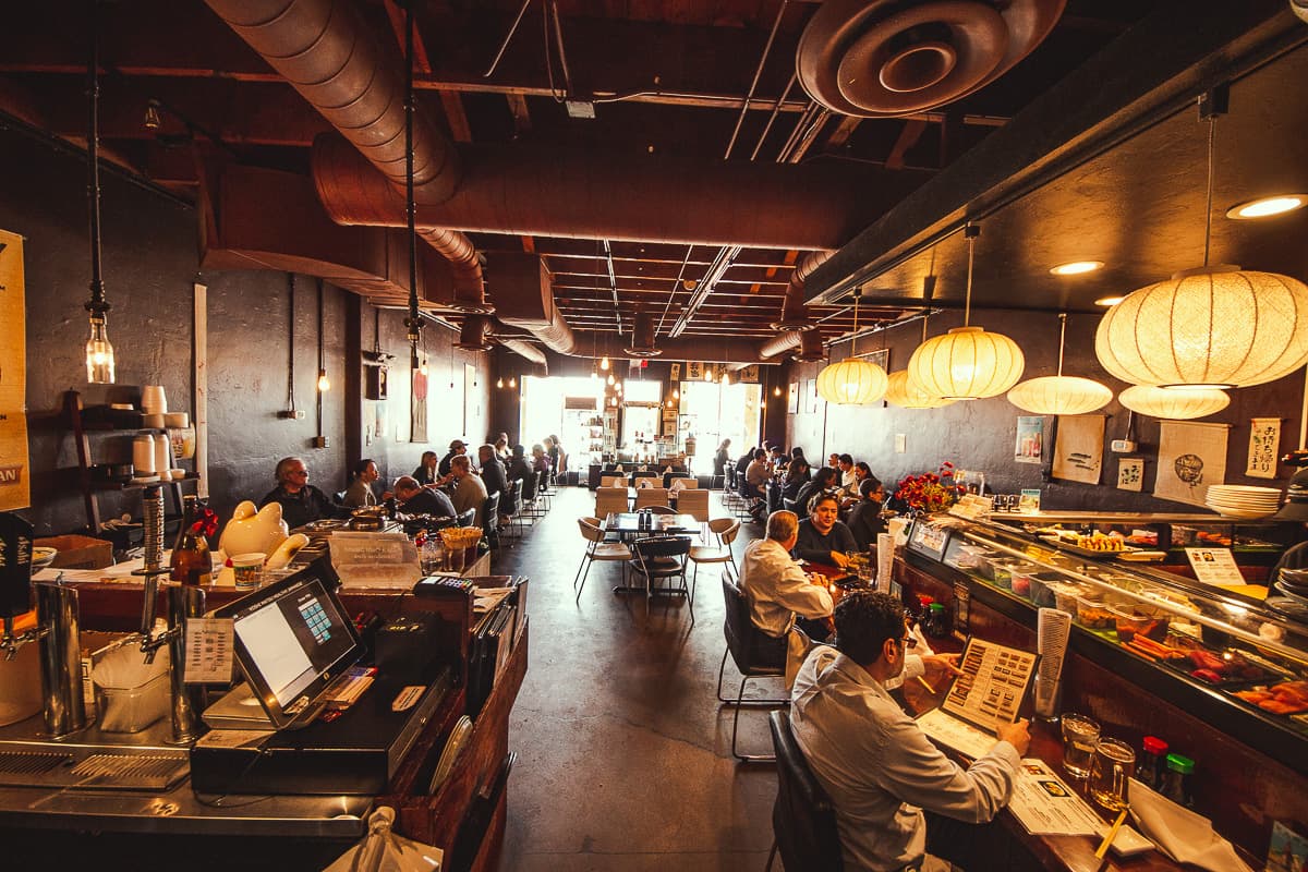 Interior at Yoshimatsu Japanese Eatery (Credit: Jackie Tran)