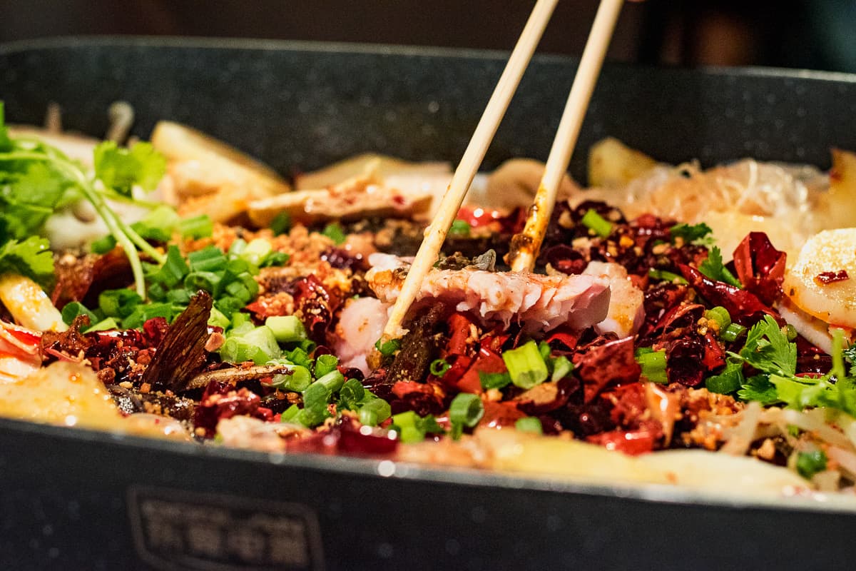 House Special Spicy Grilled Fish at Yu Zi Wei (Credit: Jackie Tran)