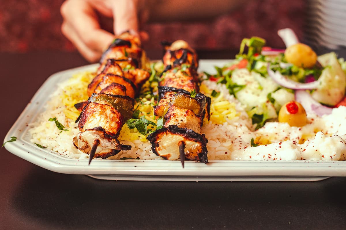 Chicken Kabob Plate at Za'atar Mediterranean