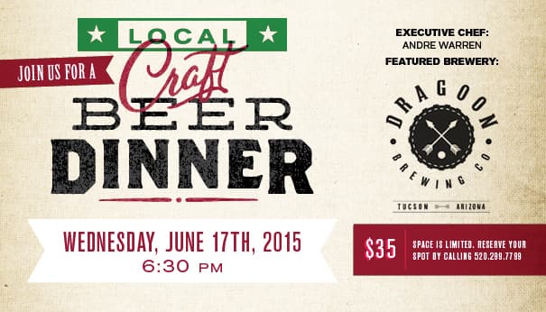 Zinburger and Dragoon Craft Beer Dinner