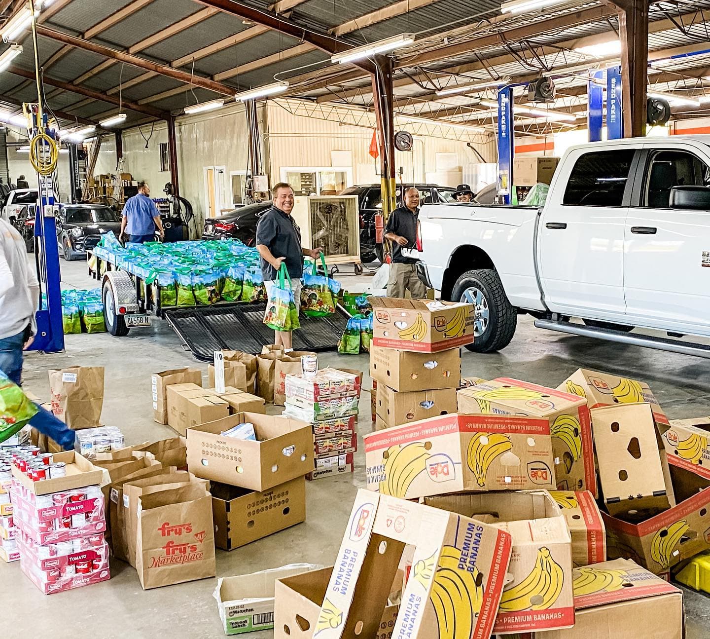 Get a free bag of groceries at Cactus Auto May 12