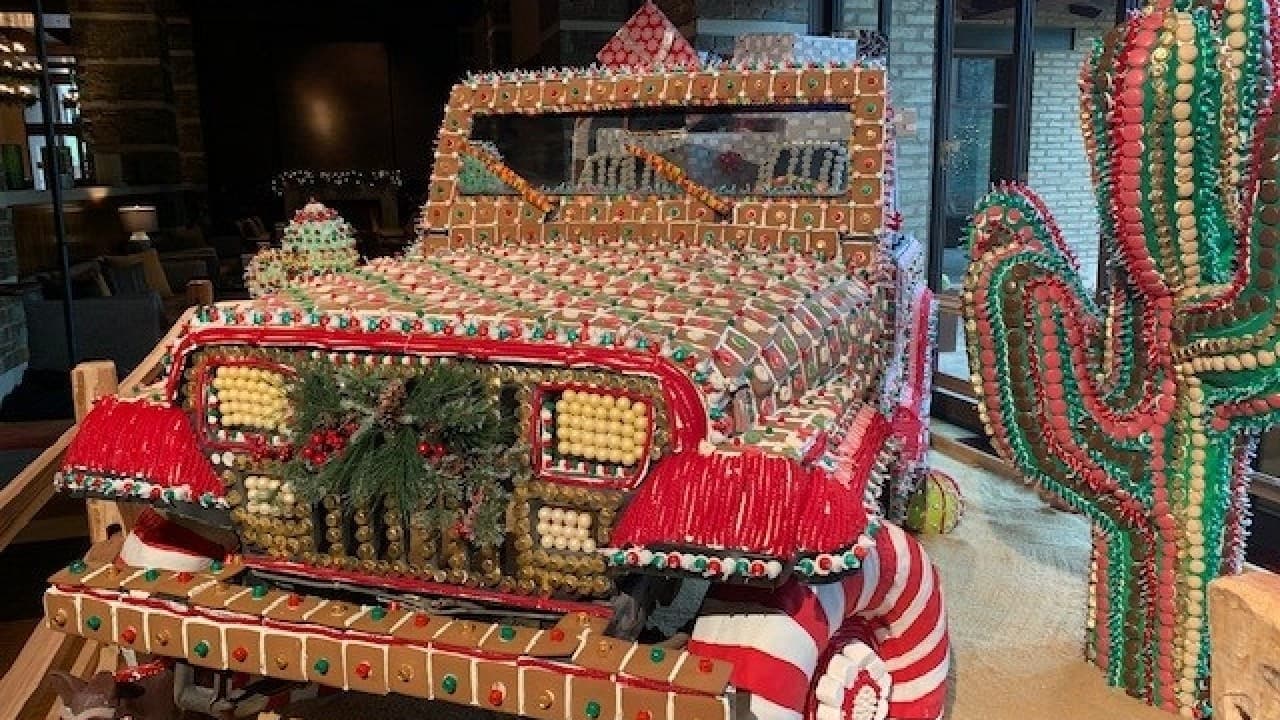 Life-Size Gingerbread Jeep rolls into the lobby of The Ritz-Carlton, Dove Mountain