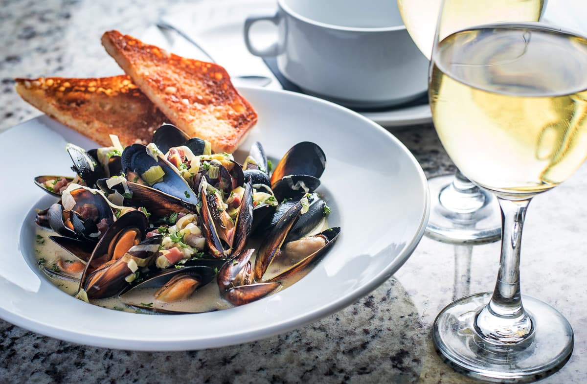 Mussels & Two Glasses of House Wine for $20 at Cafe a la C’Art