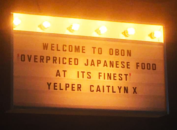 OBON Sushi + Bar + Ramen Taking Alternative Approach To Negative Yelp Reviews