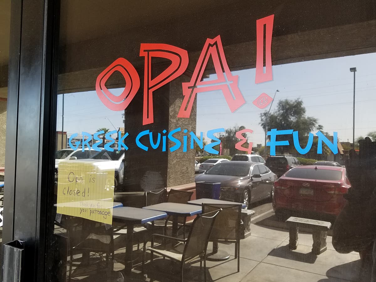 “Opa Greek Cuisine & Fun” on Campbell closed; American Eat Co. location still open