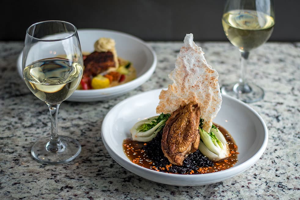 SUMMER SPECIAL: Two entrees with two glasses of wine for $45 at Cafe a la C’Art
