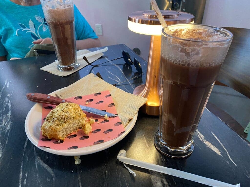 Chocolate Phosphate and Parmesan Fennel Scone
