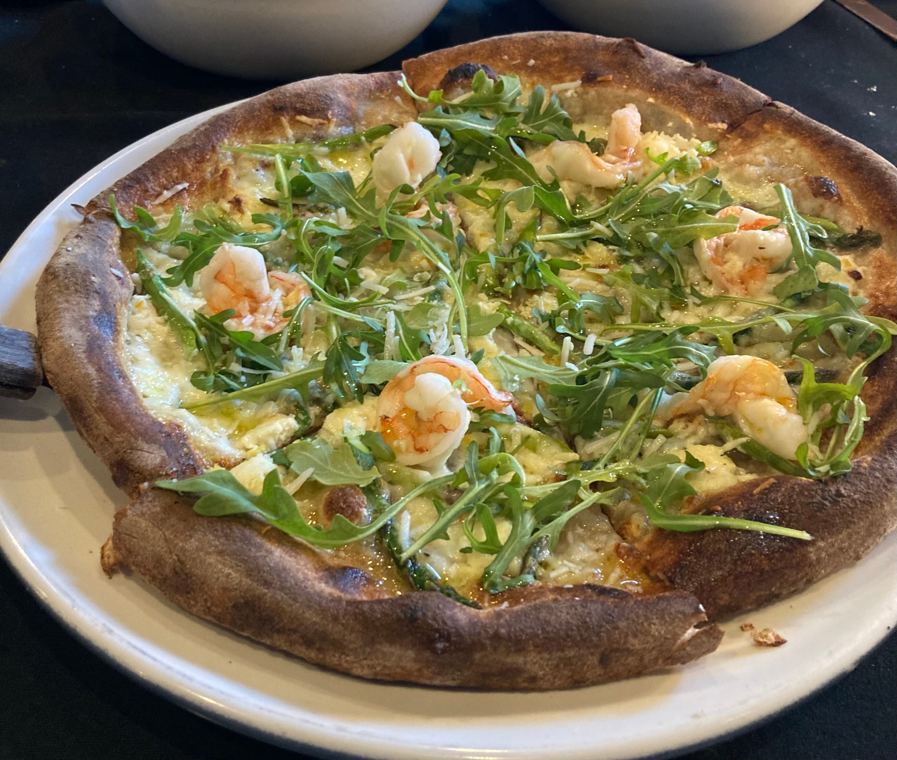 Shrimp and Asparagus Pizza