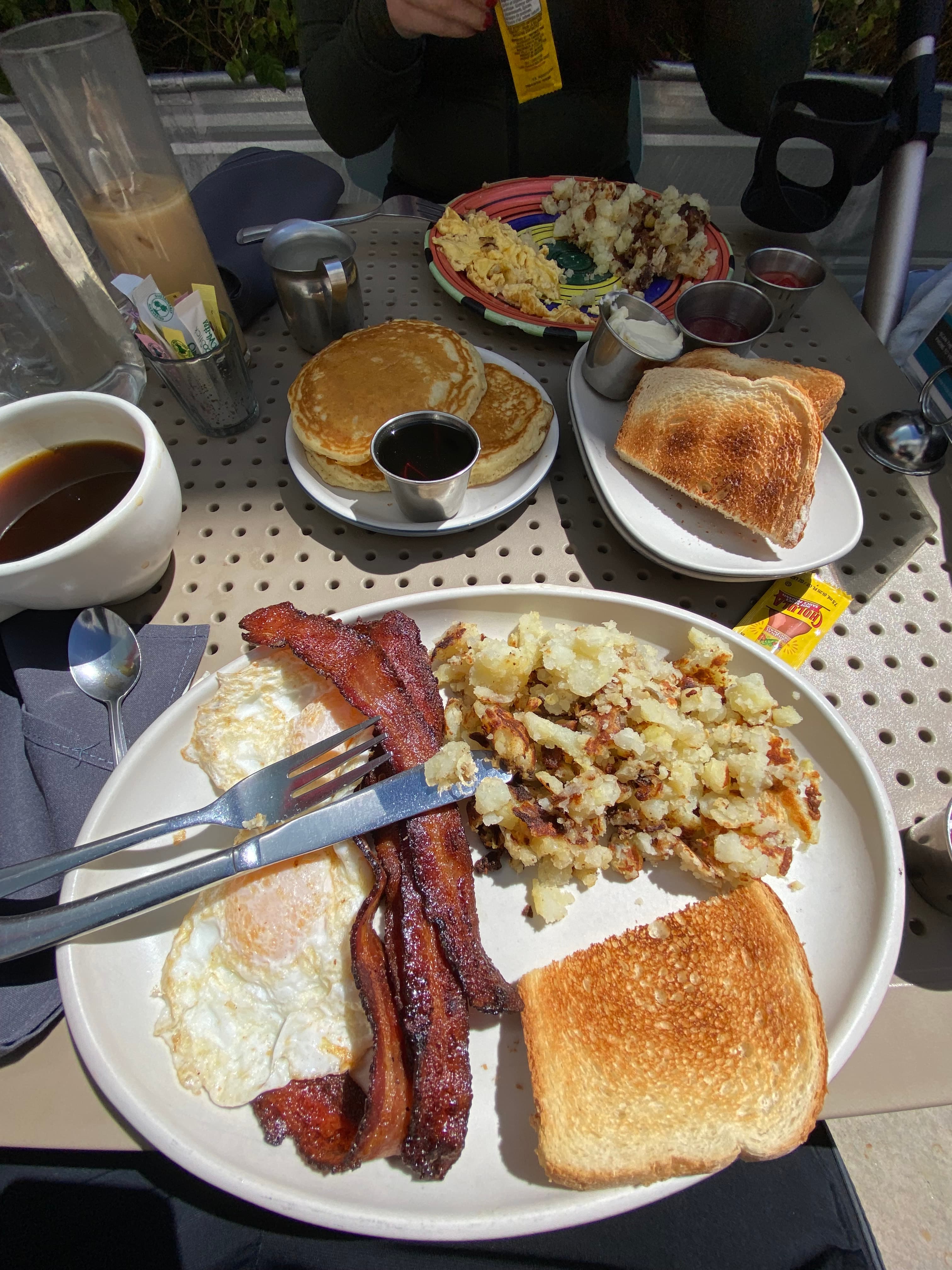 Nook Traditional Breakfast with a Side of Pancakes!