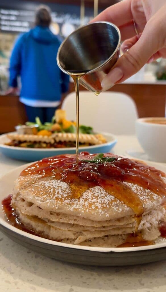 Blue Corn Blueberry Buckwheat Pancakes