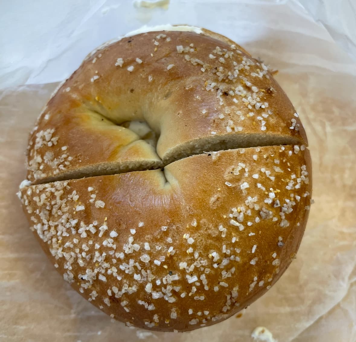 Salt Bagel W/ Cream Cheese