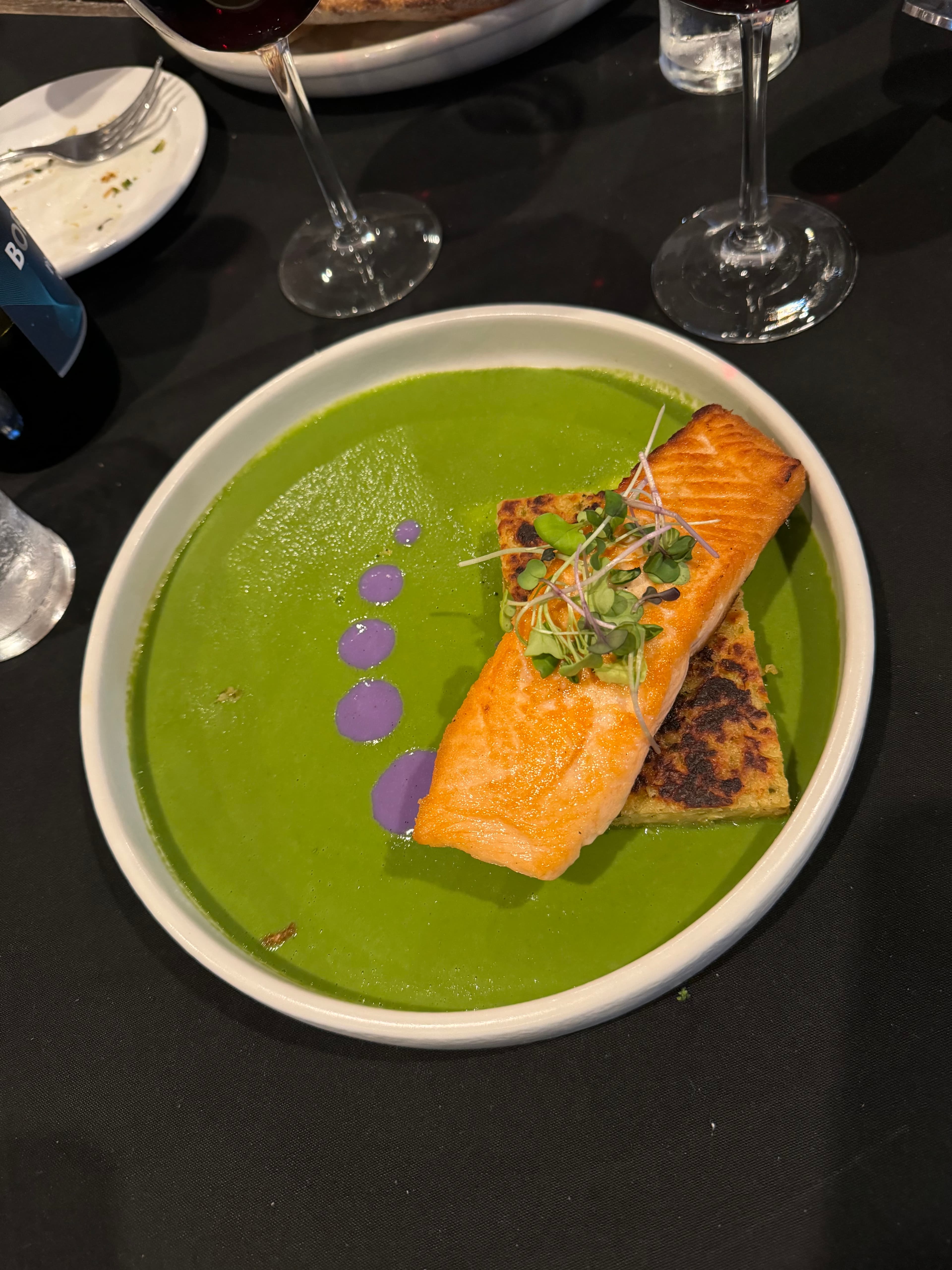 Salmon on Polenta