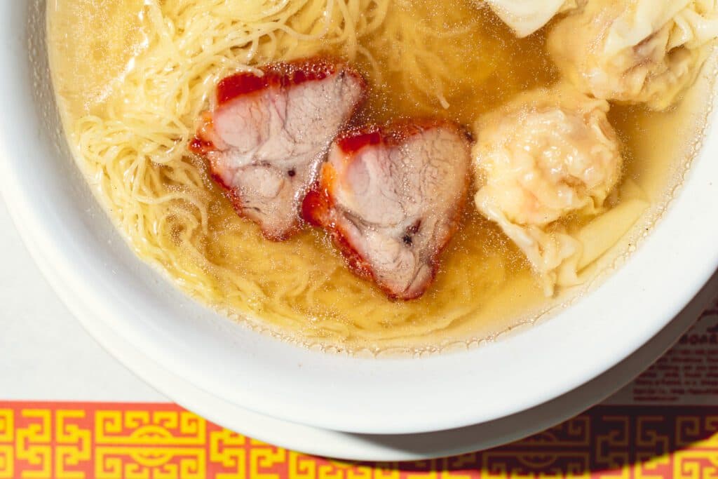 Shrimp Wontons with Char Siu and Noodles