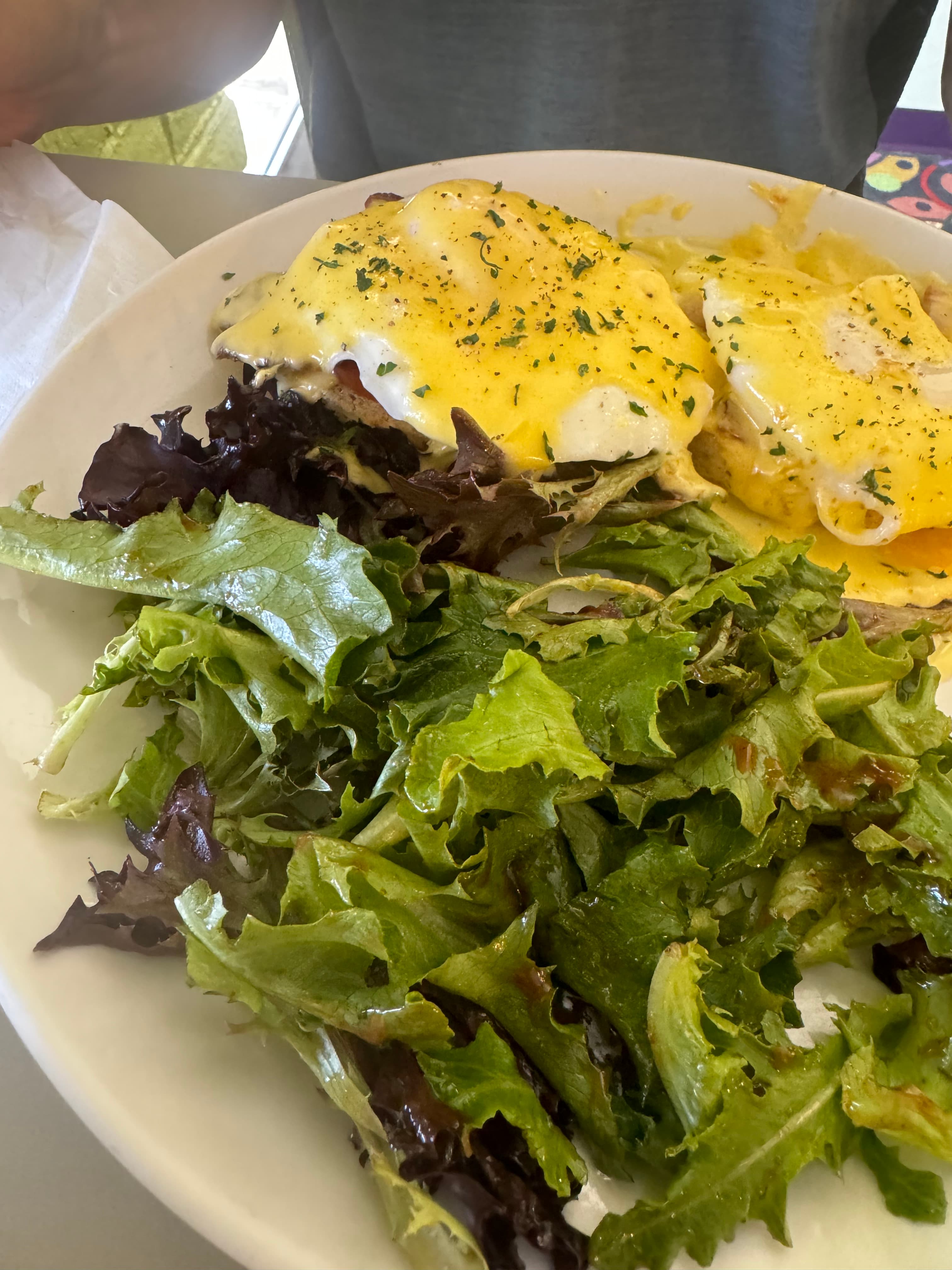 Eggs Benedict with Mixed Greens