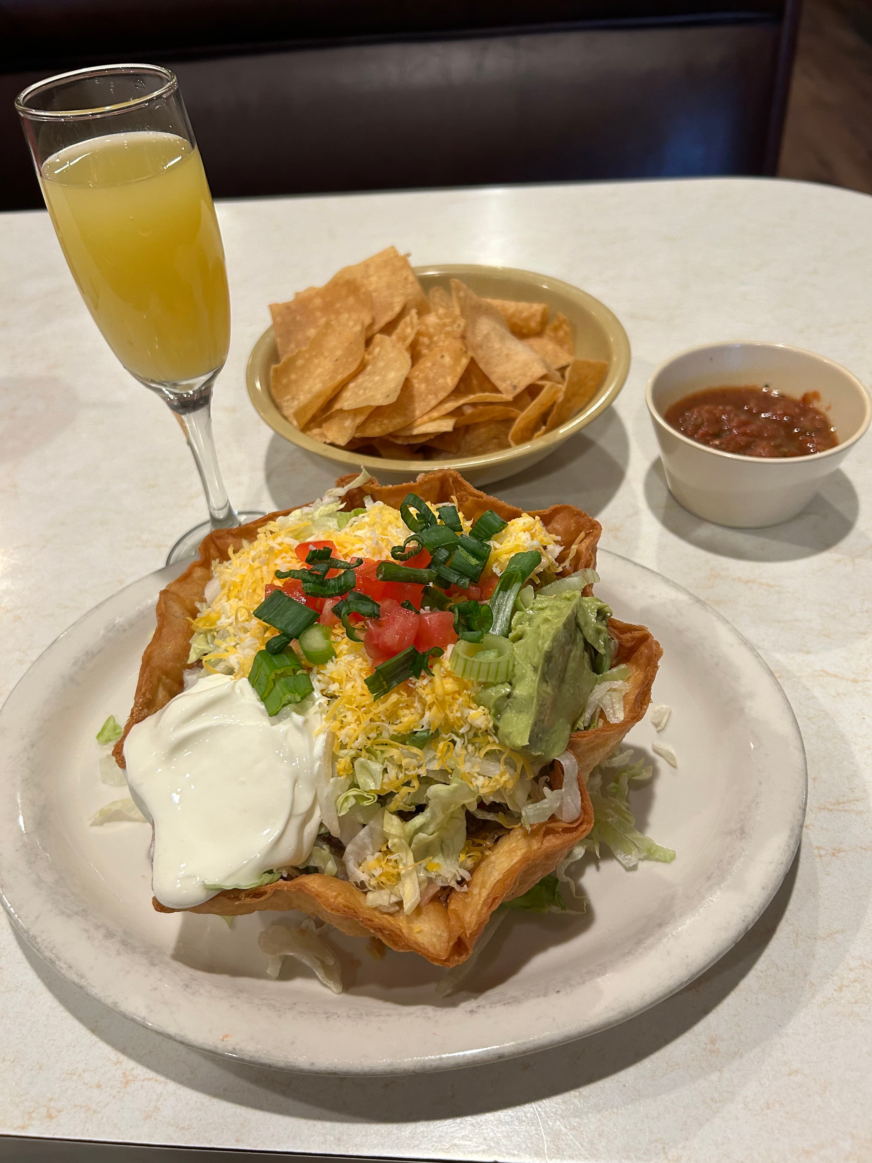 Ground Beef Taco Salad W/ Mimosa