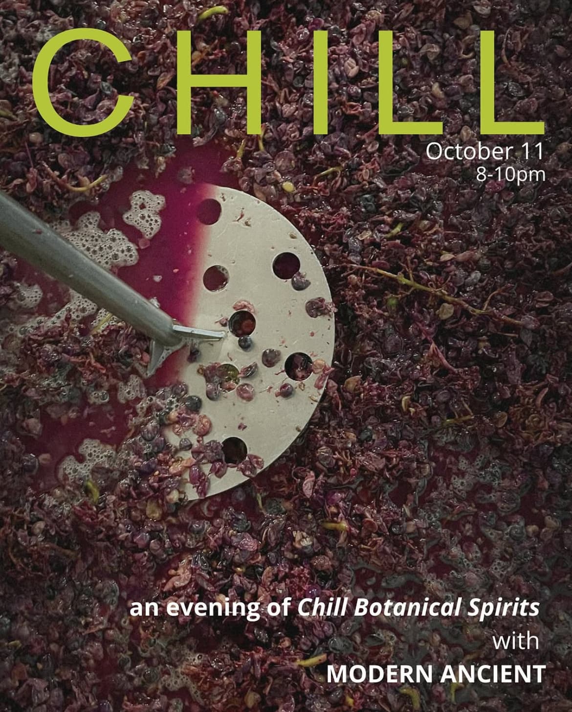 An evening of Chill botanical spirits with Modern Ancient