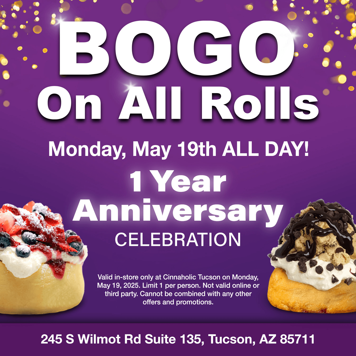 Cinnaholic’s First Anniversary!
