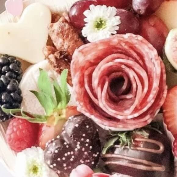 How to Make a Valentine Charcuterie Board & Champagne Cocktail