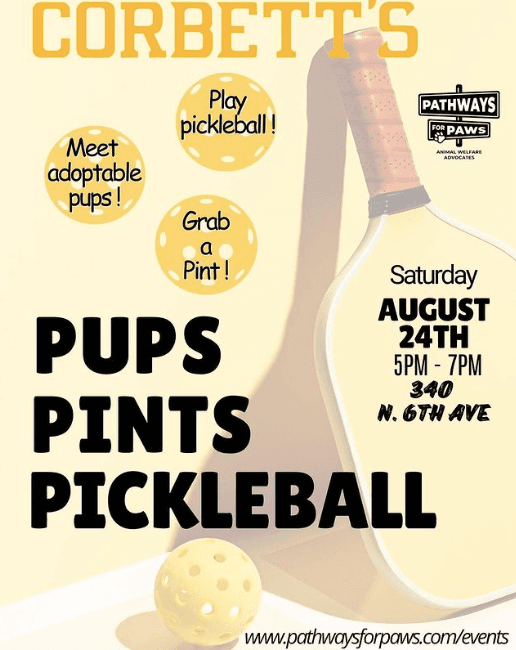Pups, pints, Pickleball @ Corbett's