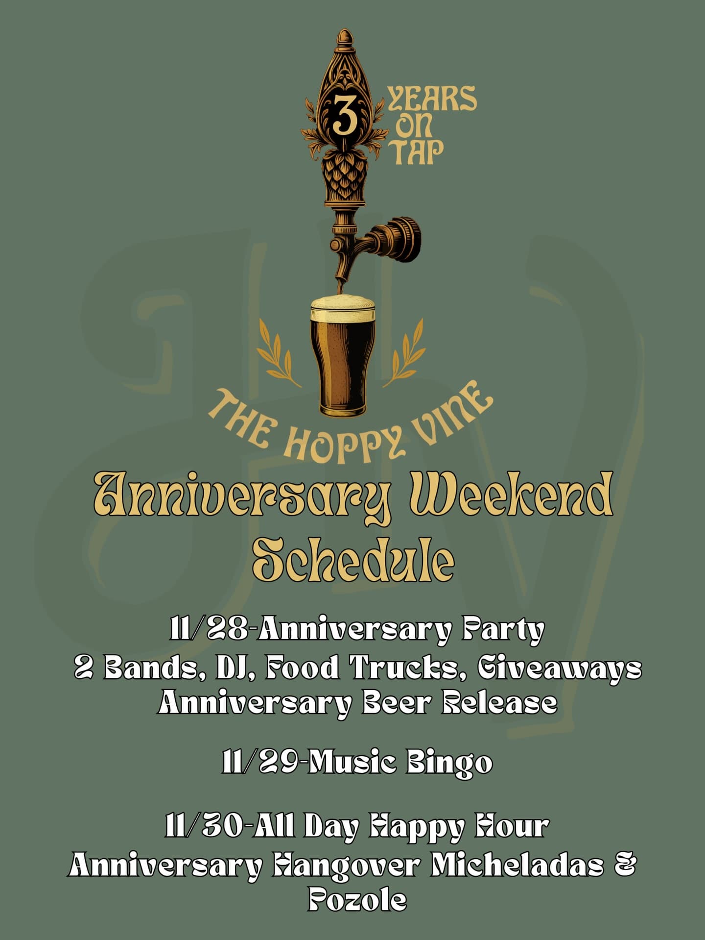 The Hoppy Vine Three-Year Anniversary