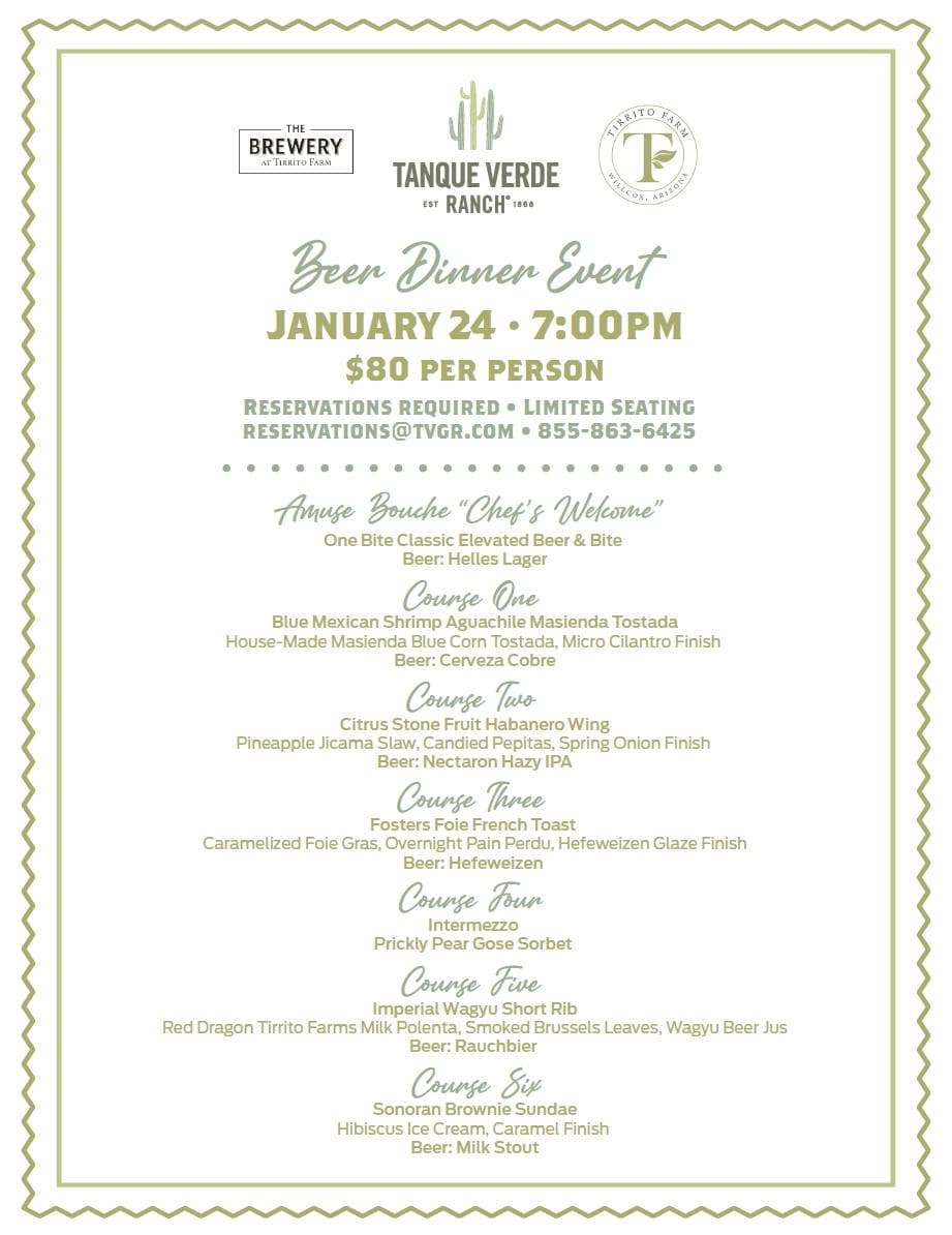 Tirrito Farms Beer Dinner