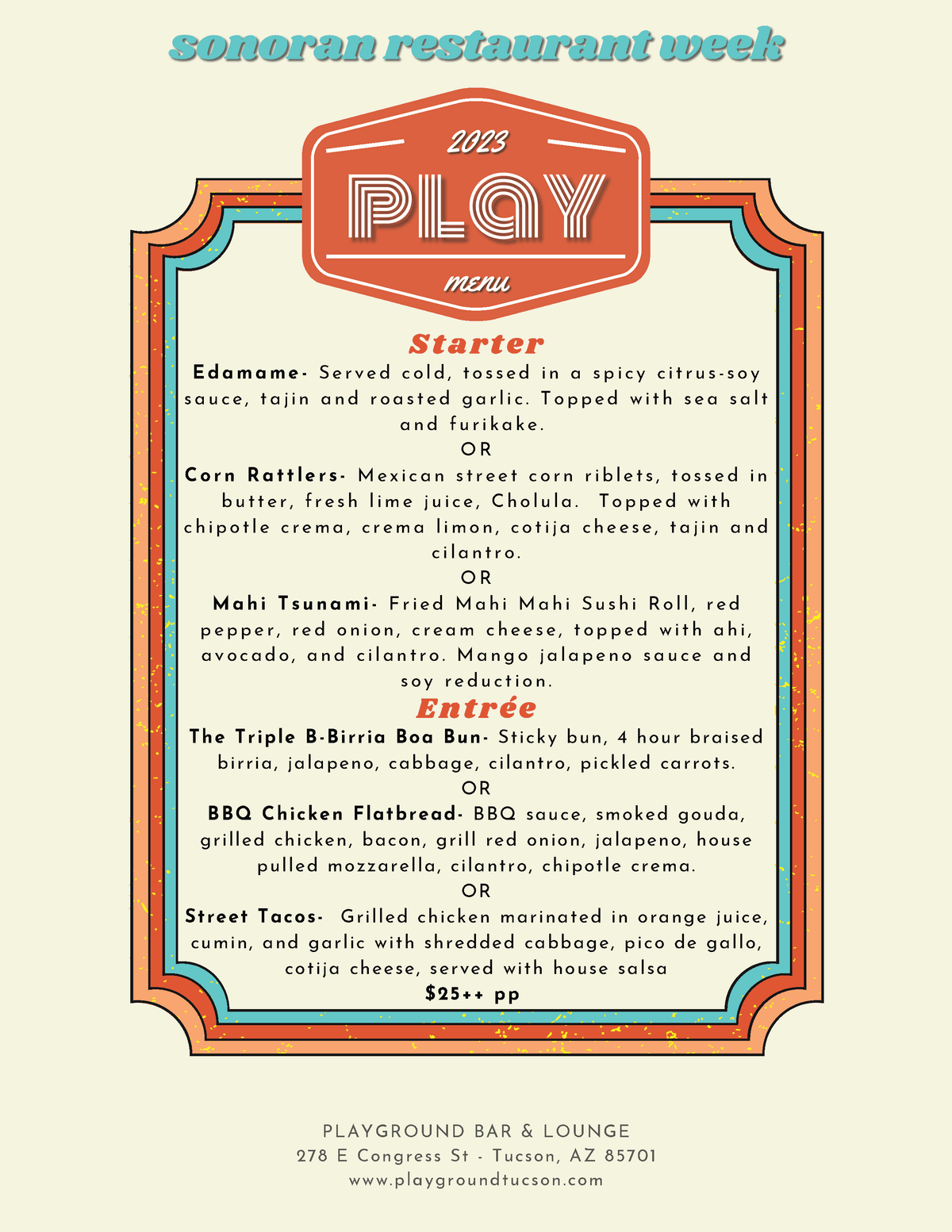 Playground's SRW menu