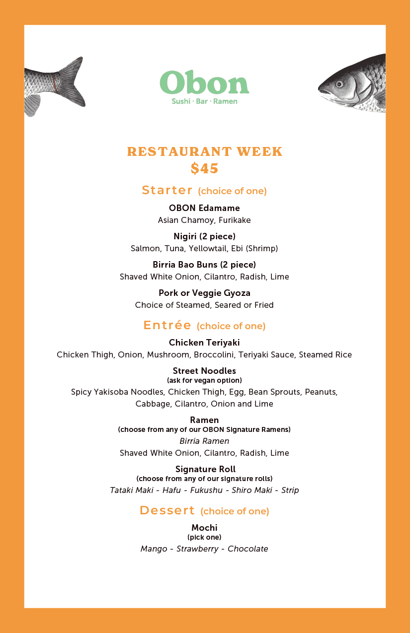 OBON SRW menu