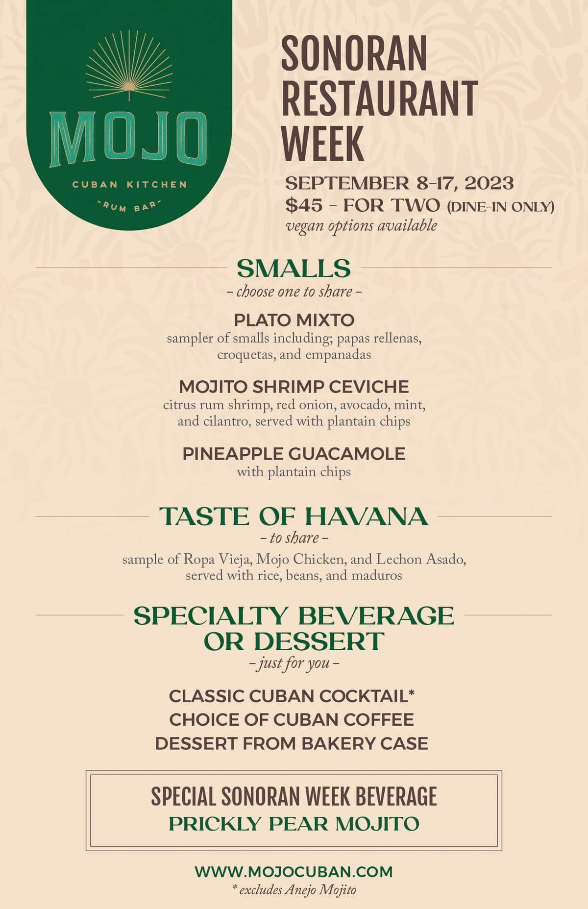Mojo SRW menu