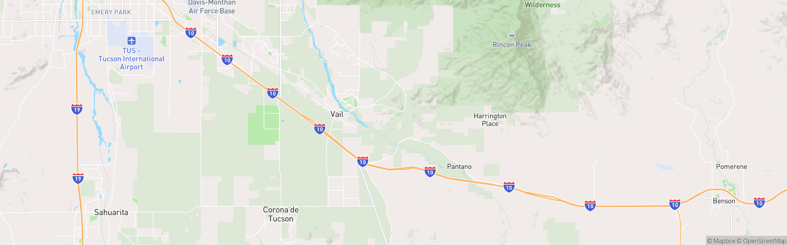 Map of Southeast (Vail / Rita Ranch)