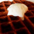 Mesquite Waffle with Agave Jicama Creme Fraiche at Mother Hubbard's