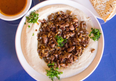 Hummus With Lamb at Shish Kebab House (Credit: Mark Navarro)
