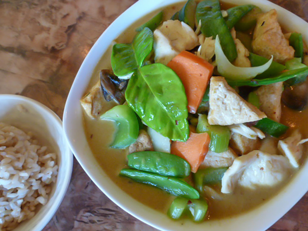Green Curry with Chicken and Tofu at Grain River Asian Bistro