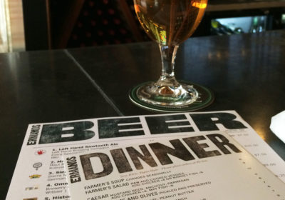 Beer and dinner menu at Ermanos Craft Beer & Wine Bar