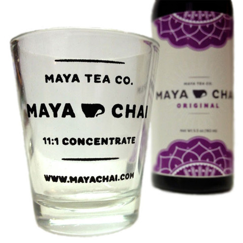 Maya Tea Shot Glass and Chai Concentrate (Credit: Maya Tea)