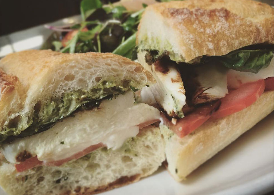 Caprese Sandwich from 5 Points Market & Restaurant (Credit: Adam Lehrman)