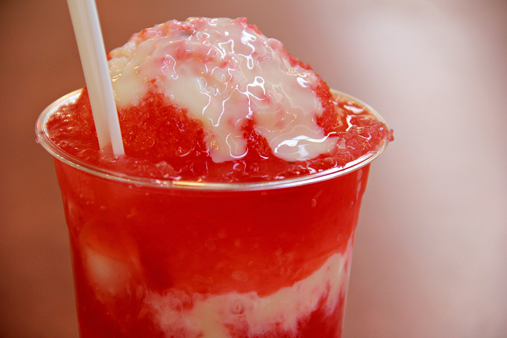 Watermelon Raspado at Paradise Aqua Frescas (Credit: Gloria Knott)