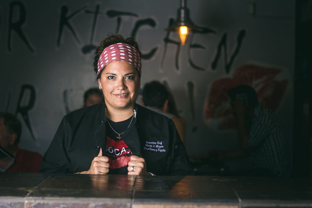 Chef and owner Maria Mazon at BOCA Tacos y Tequila (Credit: Jackie Tran)