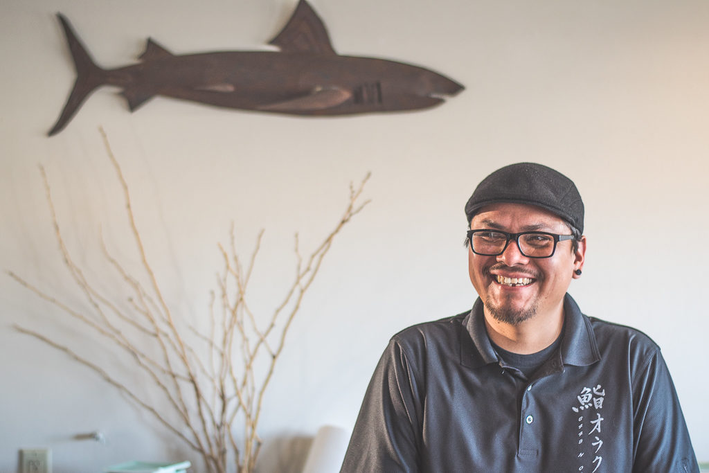 Sushi Chef Tommy Begay III at Sushi on Oracle (Credit: Jackie Tran)