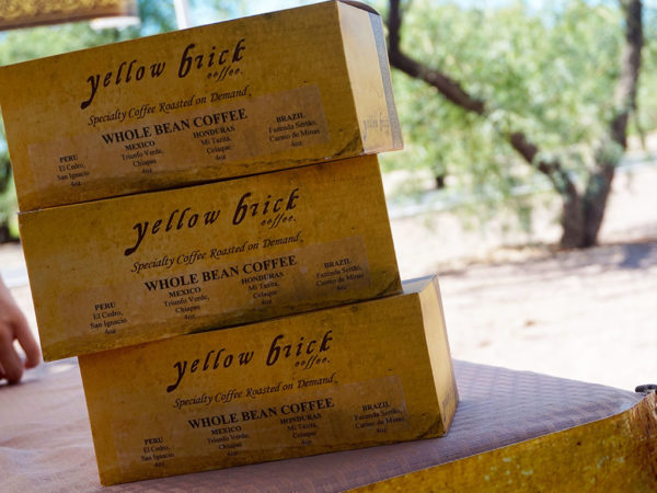 Stack of Yellow Brick Coffee (Photo by Jennifer Rothschild)